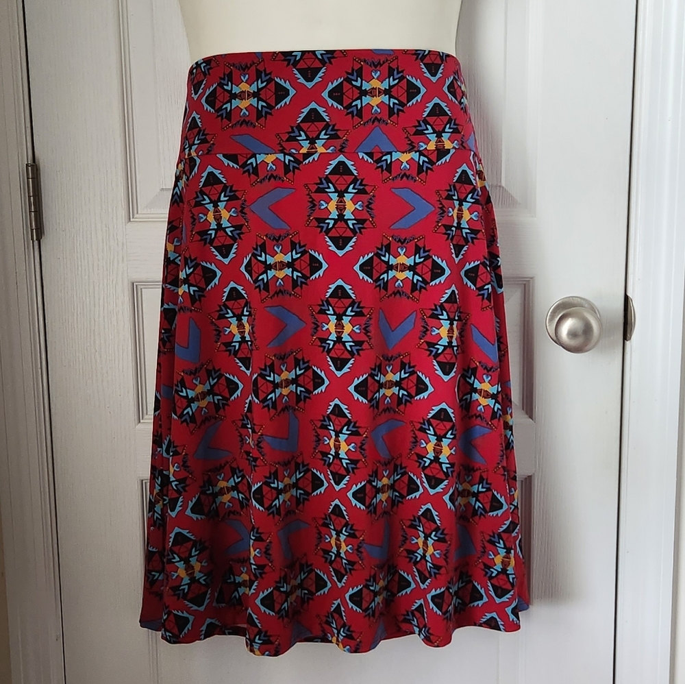 COPY - NWOT LuLaRoe Tribal Aztec Azure Skirt